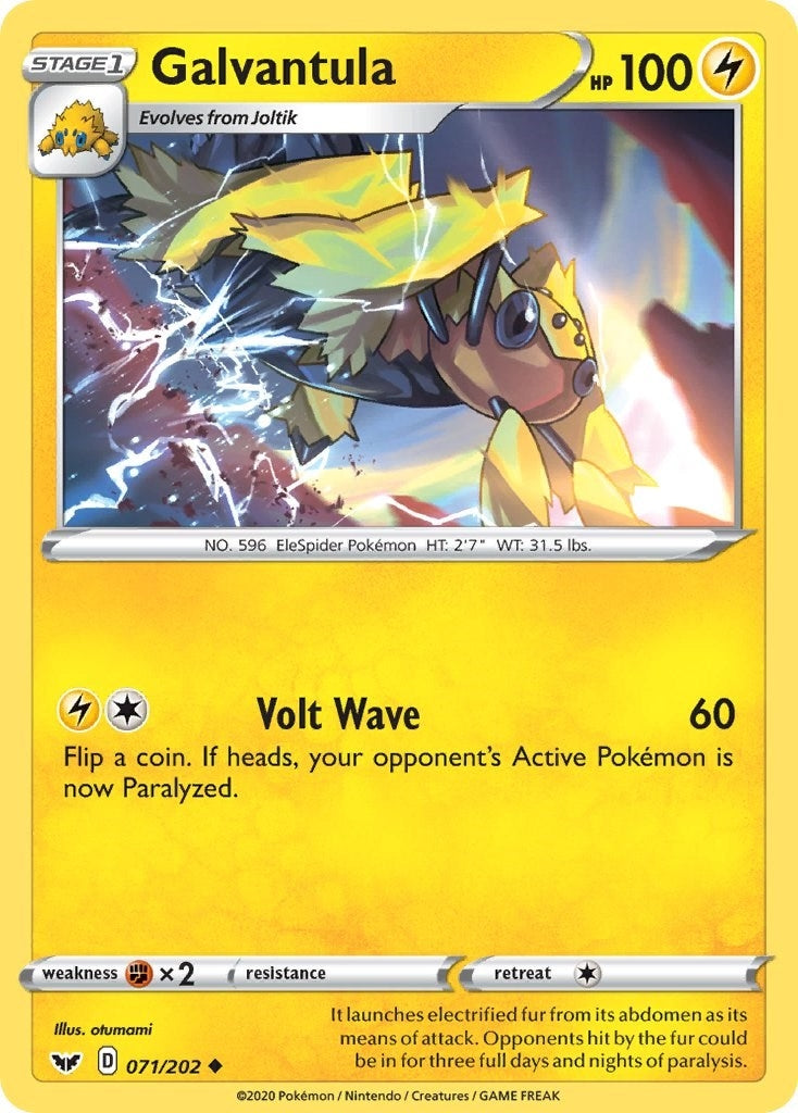 Image for Galvantula (071/202) [SWSH01: Sword & Shield Base Set] - Pokemon