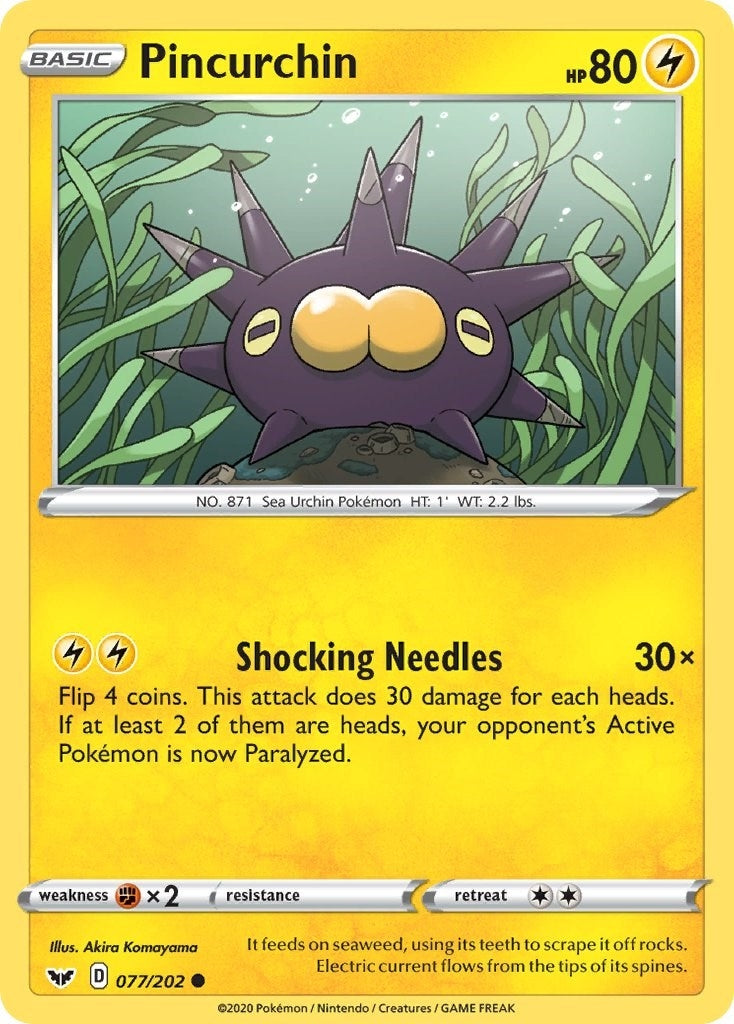 Image for Pincurchin (077/202) [SWSH01: Sword & Shield Base Set] - Pokemon
