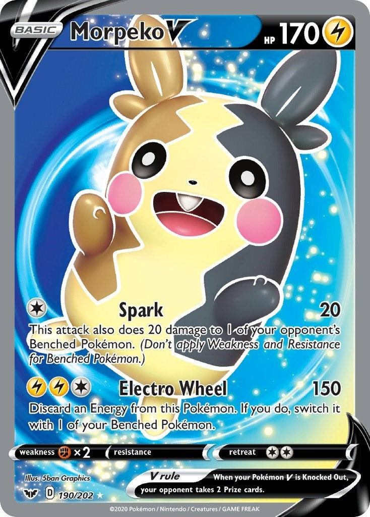 Image for Morpeko V (Full Art) (190/202) [SWSH01: Sword & Shield Base Set] - Pokemon