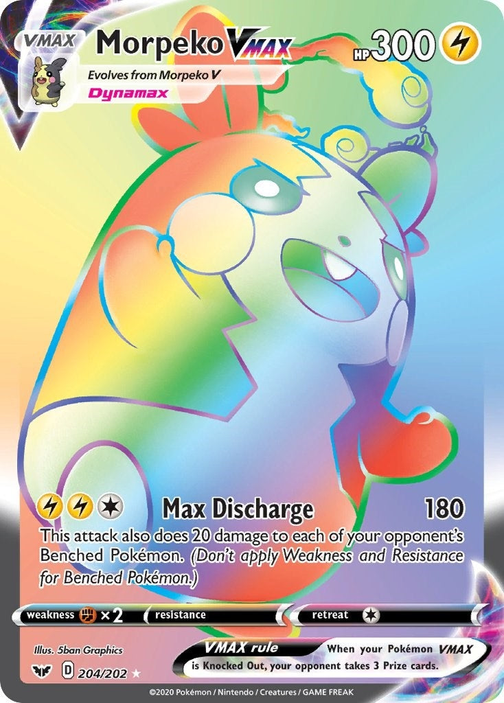 Image for Morpeko VMAX (Secret) (204/202) [SWSH01: Sword & Shield Base Set] - Pokemon