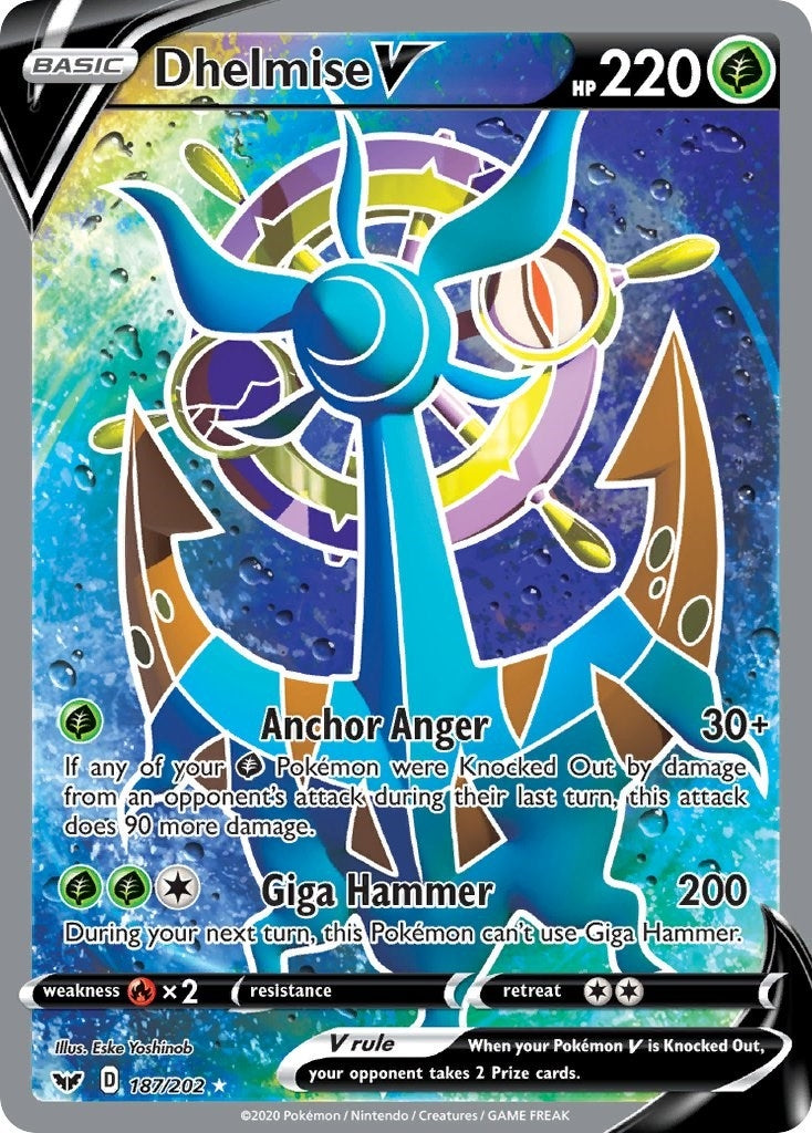 Image for Dhelmise V (Full Art) (187/202) [SWSH01: Sword & Shield Base Set] - Pokemon