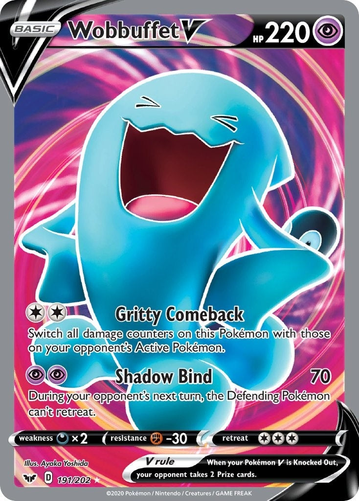 Image for Wobbuffet V (Full Art) (191/202) [SWSH01: Sword & Shield Base Set] - Pokemon
