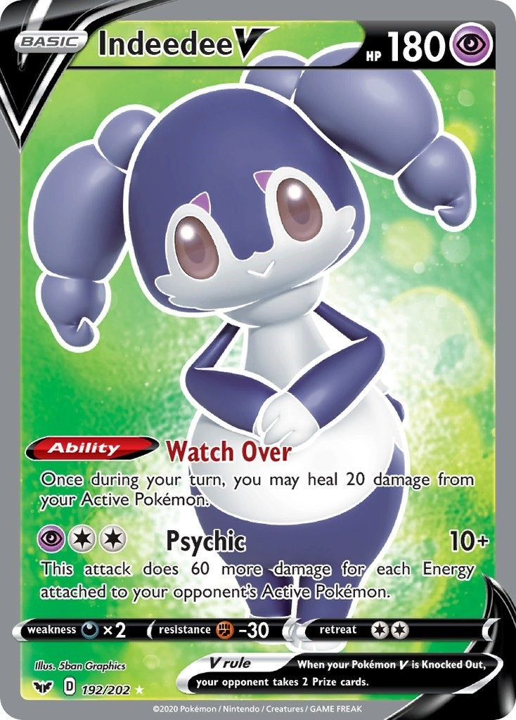 Image for Indeedee V (Full Art) (192/202) [SWSH01: Sword & Shield Base Set] - Pokemon