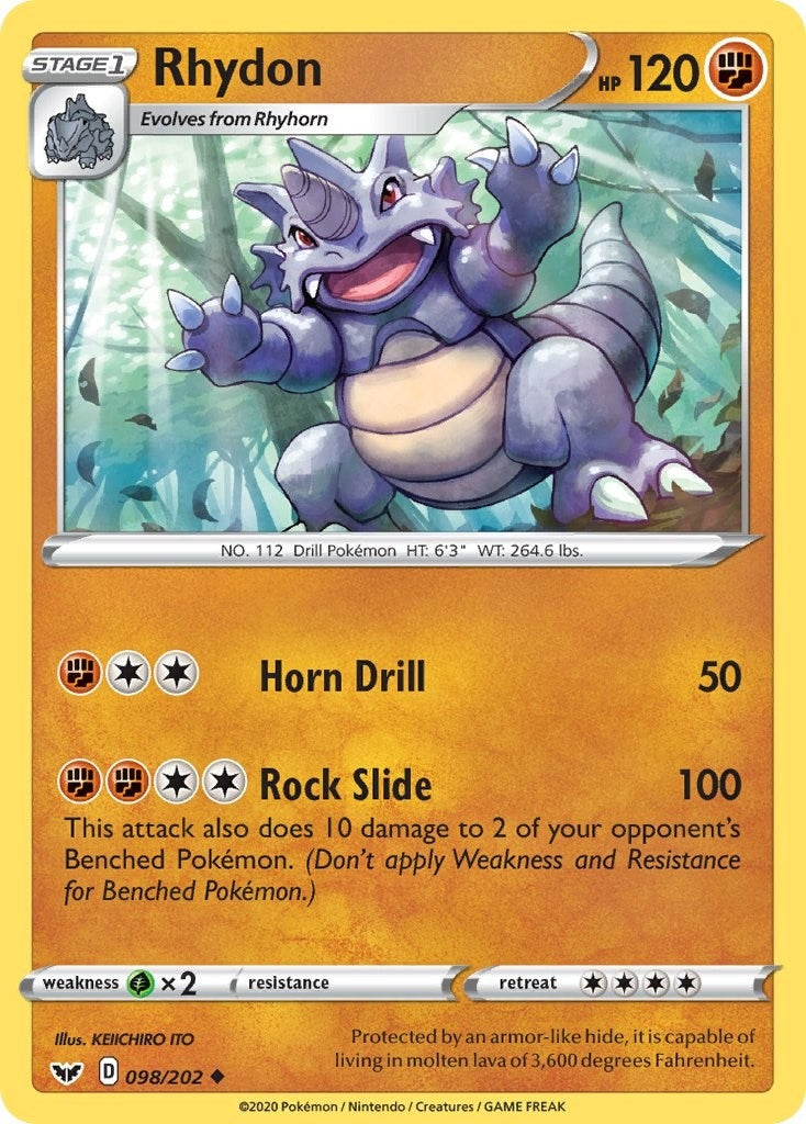 Image for Rhydon (098/202) [SWSH01: Sword & Shield Base Set] - Pokemon