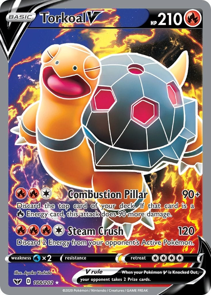 Image for Torkoal V (Full Art) (188/202) [SWSH01: Sword & Shield Base Set] - Pokemon