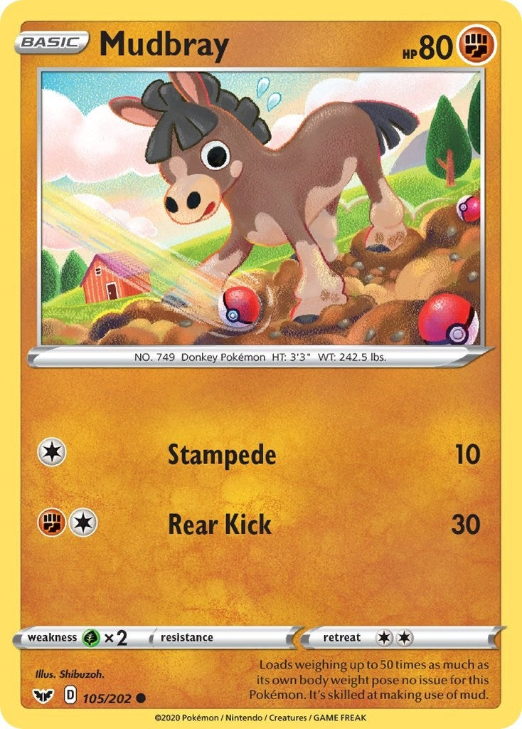 Mudbray (105/202) [SWSH01: Sword & Shield Base Set]