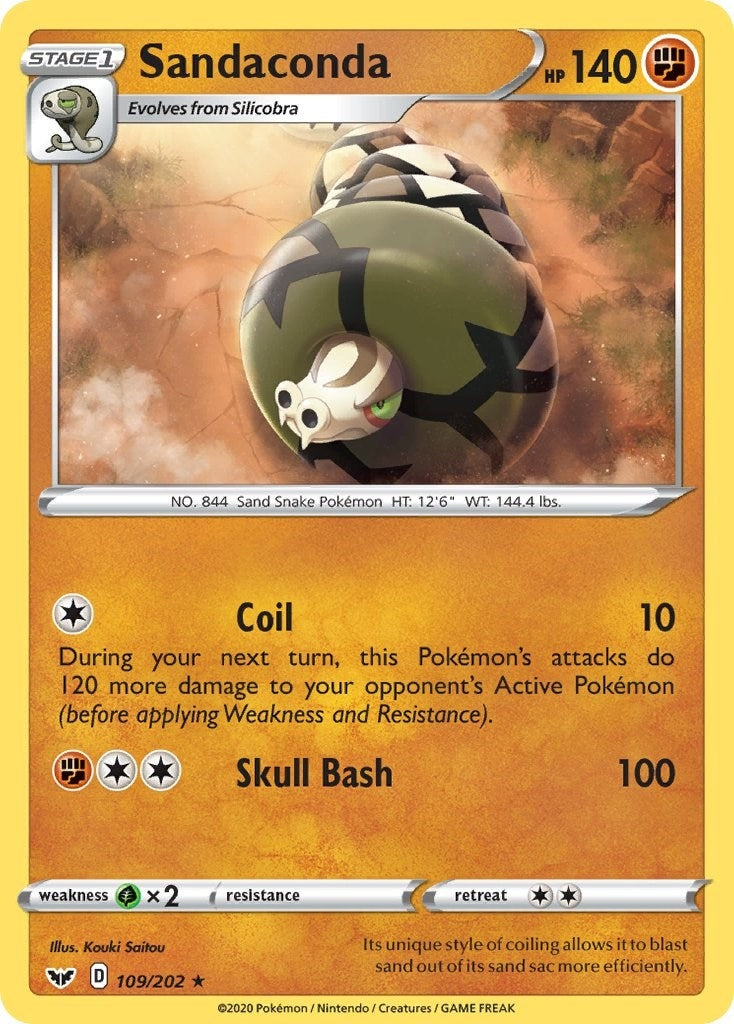 Image for Sandaconda (109) (109/202) [SWSH01: Sword & Shield Base Set] - Pokemon