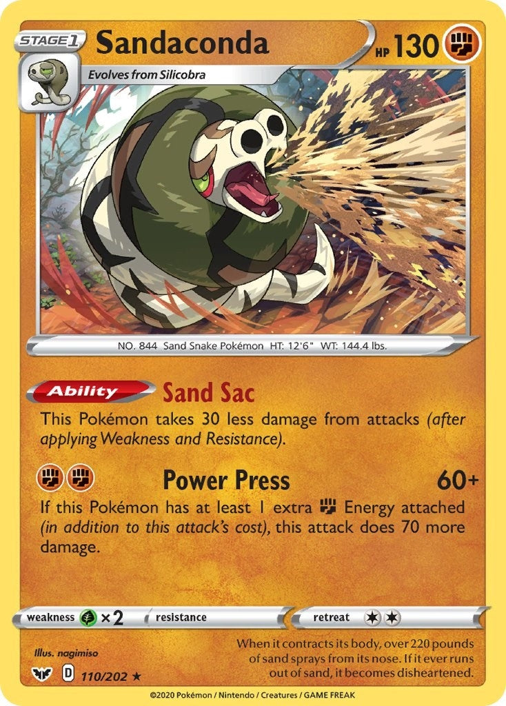 Image for Sandaconda (110) (110/202) [SWSH01: Sword & Shield Base Set] - Pokemon