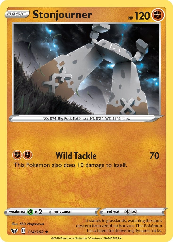 Image for Stonjourner (114/202) [SWSH01: Sword & Shield Base Set] - Pokemon