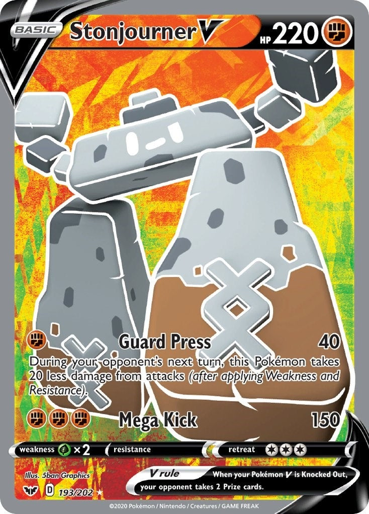 Image for Stonjourner V (Full Art) (193/202) [SWSH01: Sword & Shield Base Set] - Pokemon