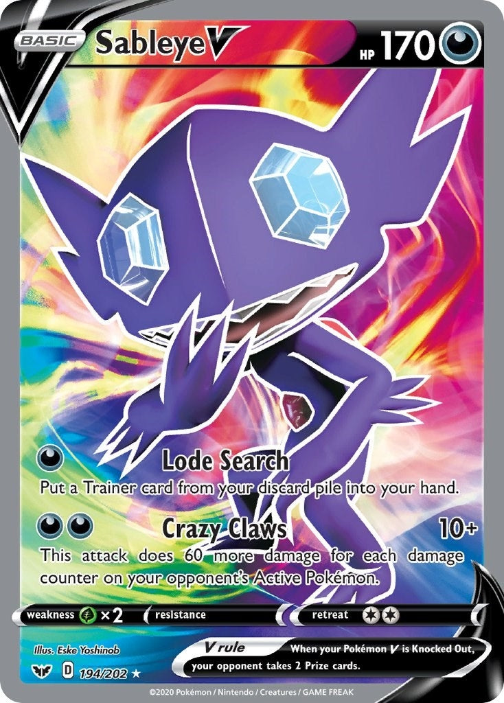 Image for Sableye V (Full Art) (194/202) [SWSH01: Sword & Shield Base Set] - Pokemon