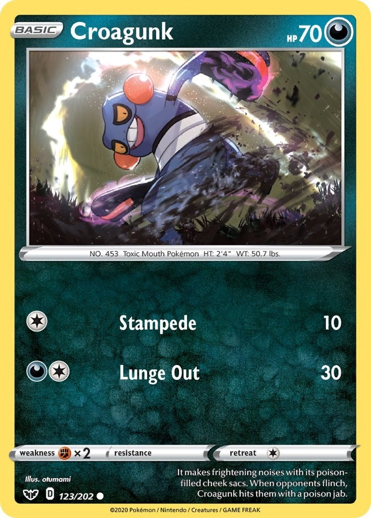 Image for Croagunk (123/202) [SWSH01: Sword & Shield Base Set] - Pokemon