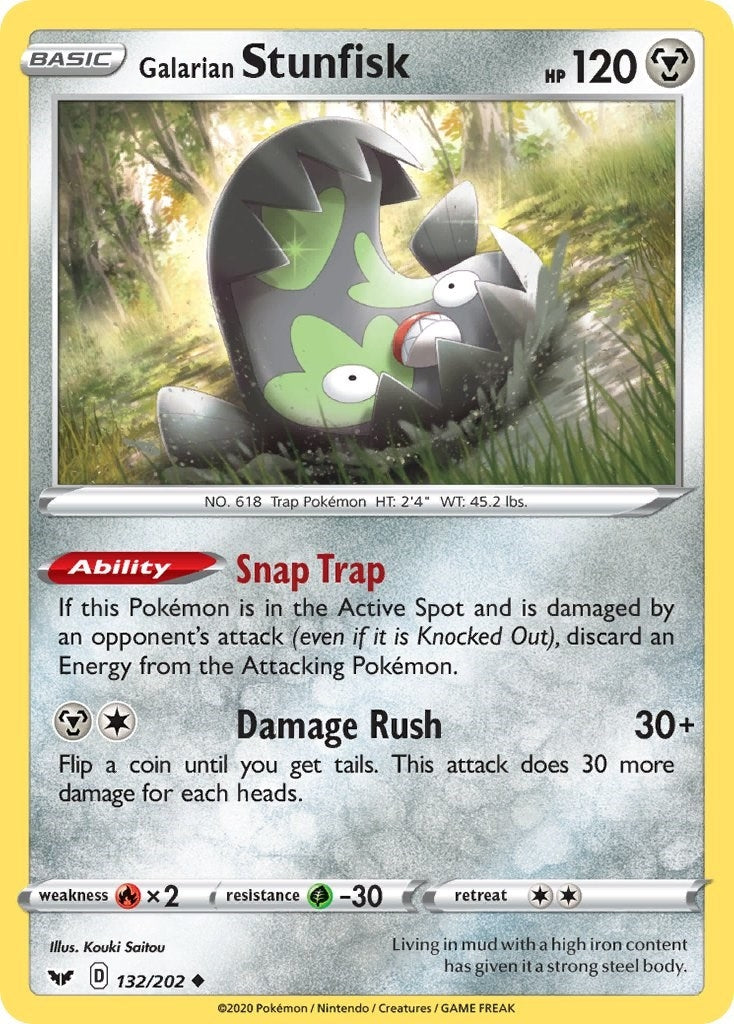 Image for Galarian Stunfisk (132/202) [SWSH01: Sword & Shield Base Set] - Pokemon
