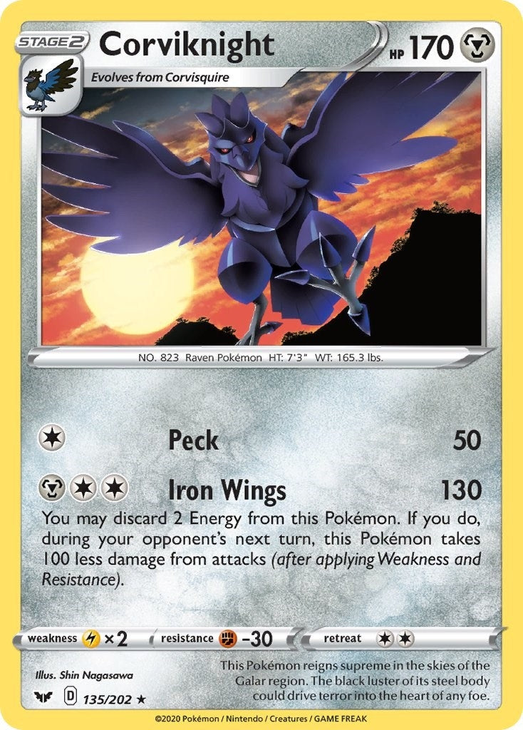 Image for Corviknight (135/202) [SWSH01: Sword & Shield Base Set] - Pokemon