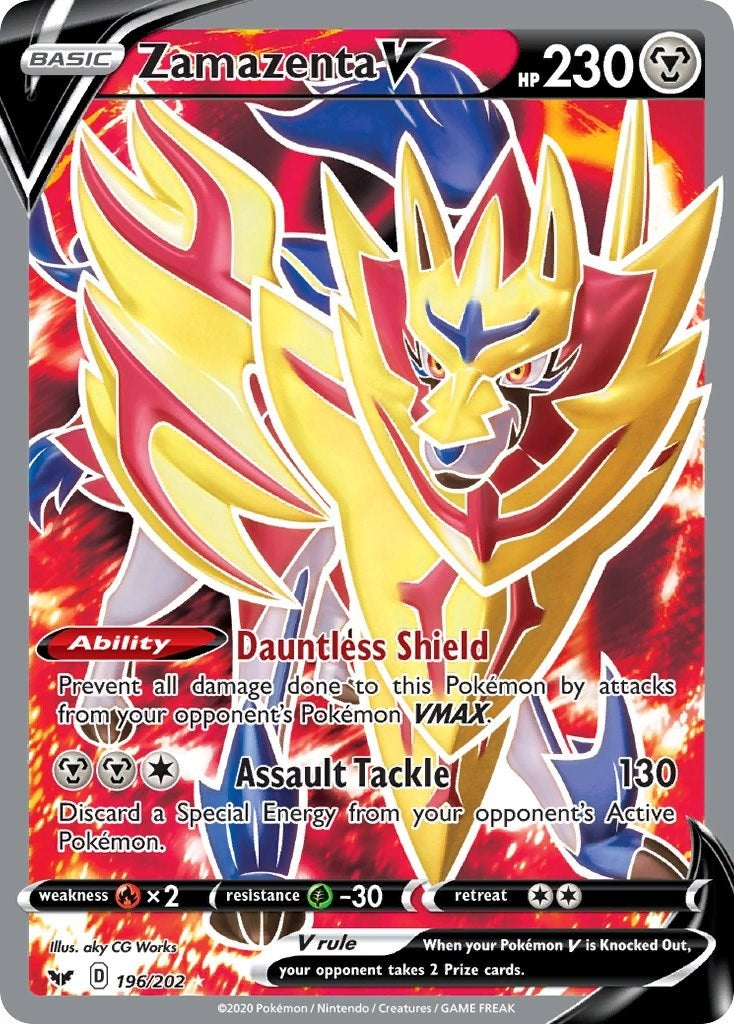 Image for Zamazenta V (Full Art) (196/202) [SWSH01: Sword & Shield Base Set] - Pokemon
