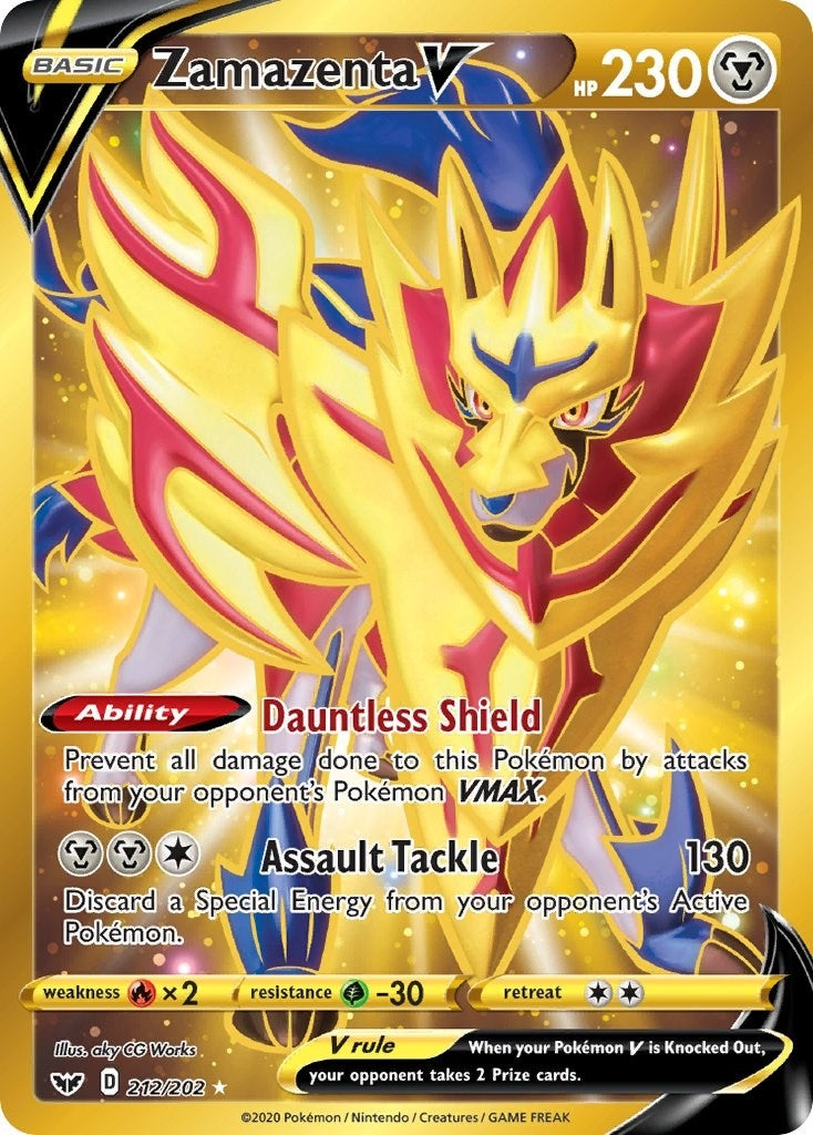 Image for Zamazenta V (Secret) (212/202) [SWSH01: Sword & Shield Base Set] - Pokemon