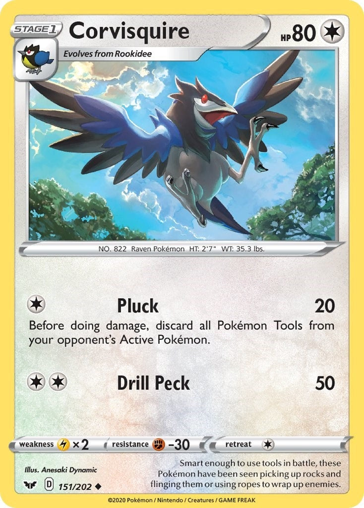 Image for Corvisquire (151/202) [SWSH01: Sword & Shield Base Set] - Pokemon