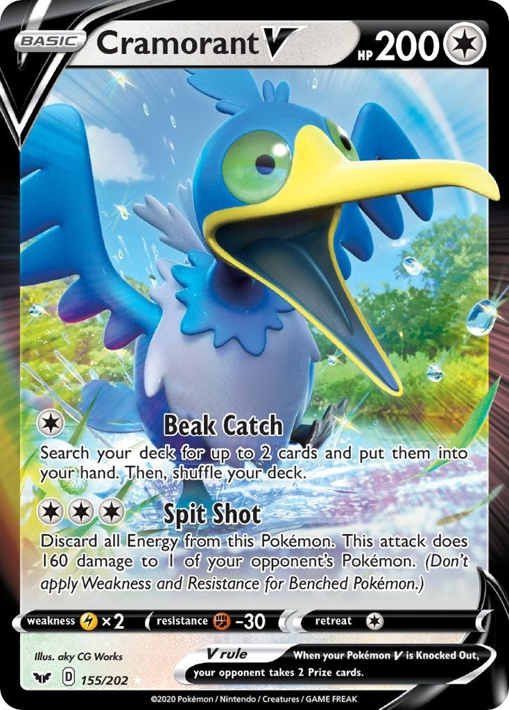 Image for Cramorant V (155/202) [SWSH01: Sword & Shield Base Set] - Pokemon