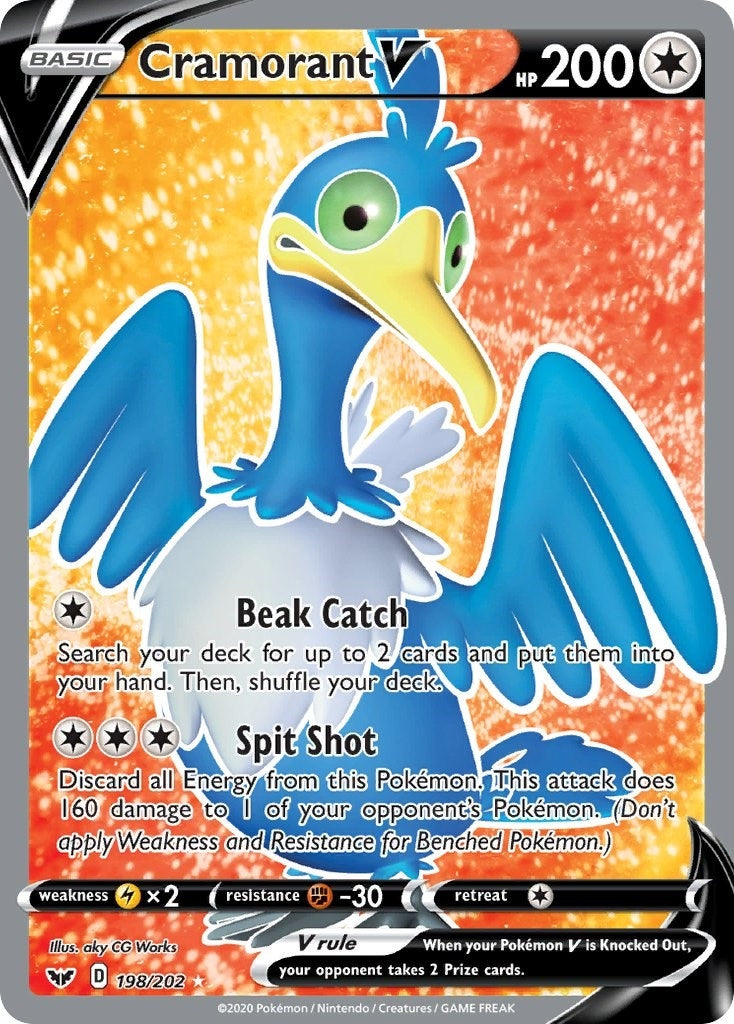Image for Cramorant V (Full Art) (198/202) [SWSH01: Sword & Shield Base Set] - Pokemon