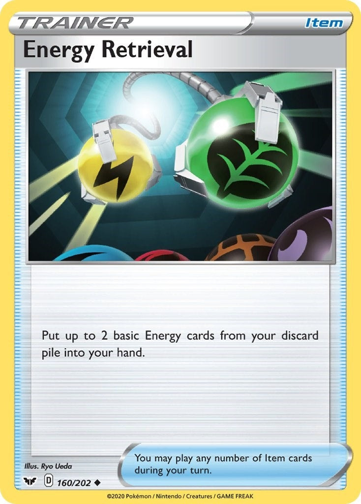 Image for Energy Retrieval (160/202) [SWSH01: Sword & Shield Base Set] - Pokemon
