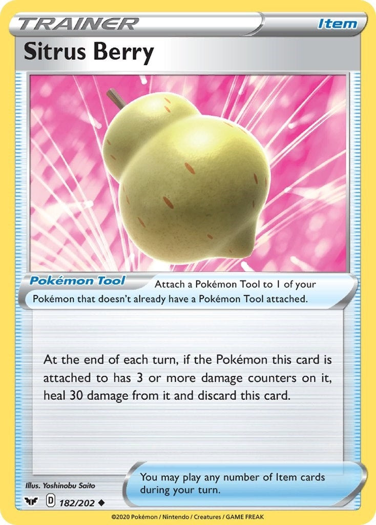 Image for Sitrus Berry (182/202) [SWSH01: Sword & Shield Base Set] - Pokemon