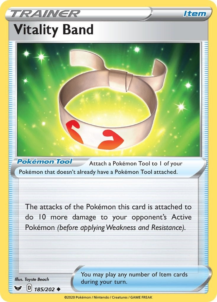 Image for Vitality Band (185/202) [SWSH01: Sword & Shield Base Set] - Pokemon