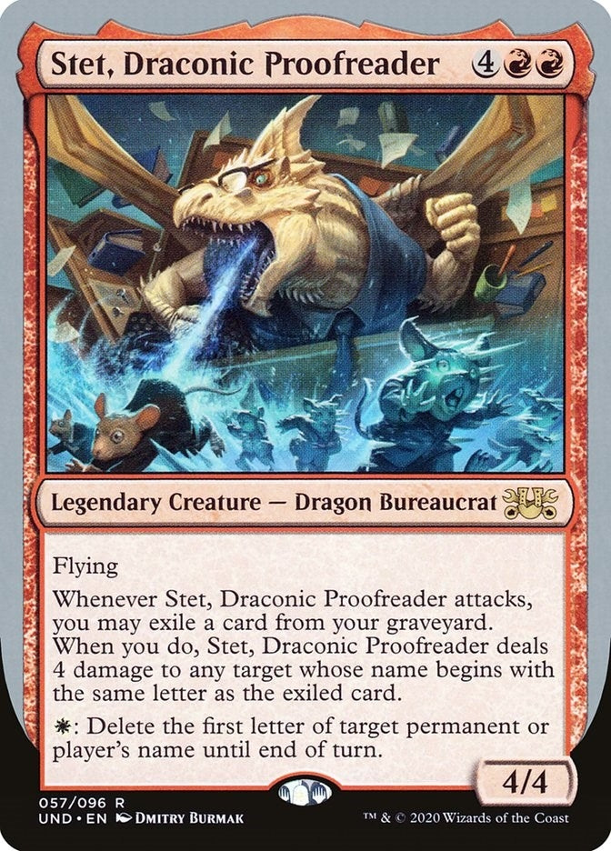 Image for Stet, Draconic Proofreader (57) [Unsanctioned] - Magic: The Gathering