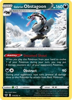 Image for Galarian Obstagoon (119/202) [Deck Exclusives] - Pokemon