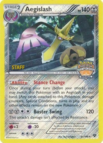 Image for Aegislash - 85/146 (Regional Championships) [Staff] (085/146) [League & Championship Cards] - Pokemon