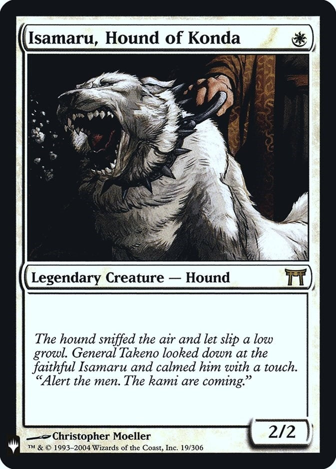 Image for Isamaru, Hound of Konda (19) [The List Reprints] - Magic: The Gathering
