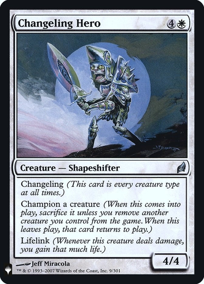 Image for Changeling Hero (9) [The List Reprints] - Magic: The Gathering