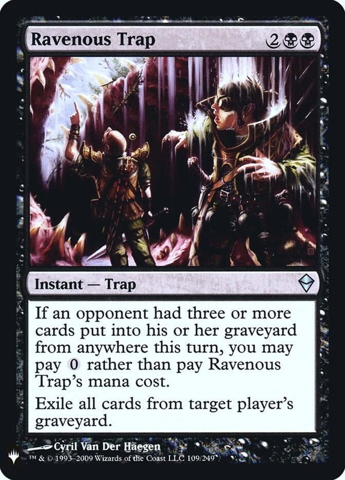 Image for Ravenous Trap (109) [The List Reprints] - Magic: The Gathering