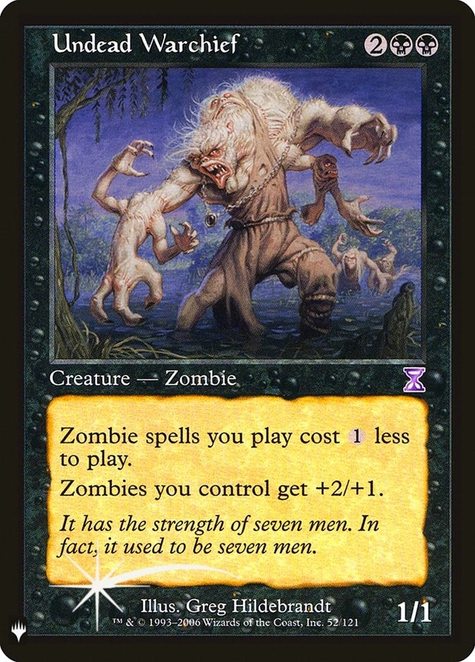 Image for Undead Warchief (52) [The List Reprints] - Magic: The Gathering