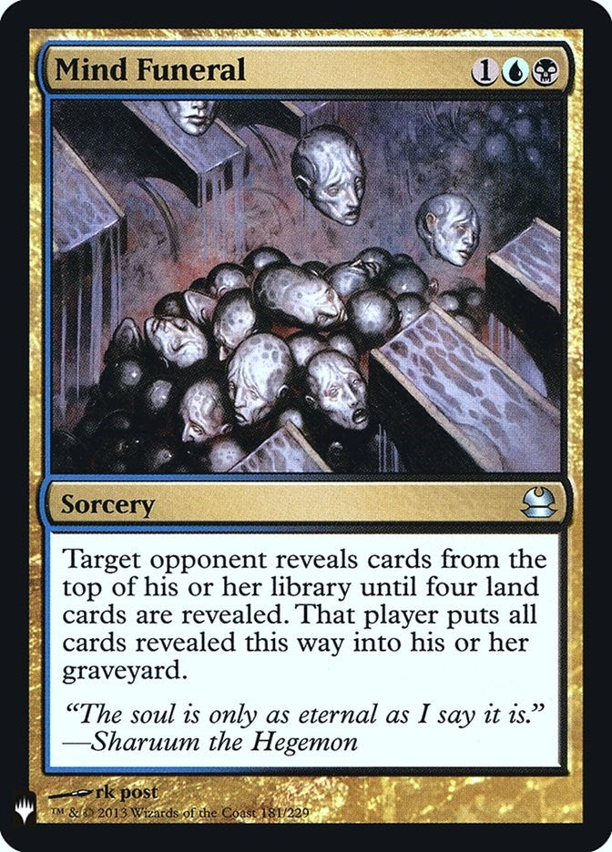 Image for Mind Funeral (181) [The List Reprints] - Magic: The Gathering