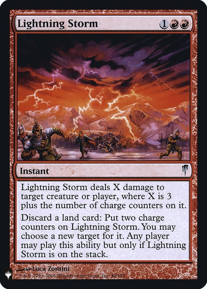 Image for Lightning Storm (89) [The List Reprints] - Magic: The Gathering