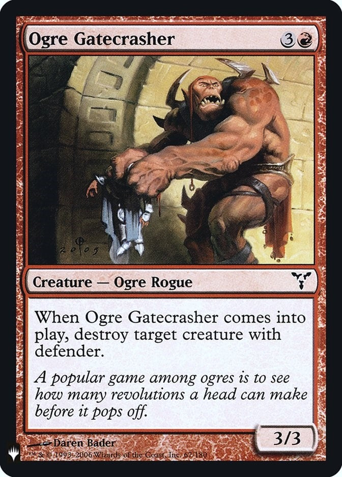 Image for Ogre Gatecrasher (67) [The List Reprints] - Magic: The Gathering