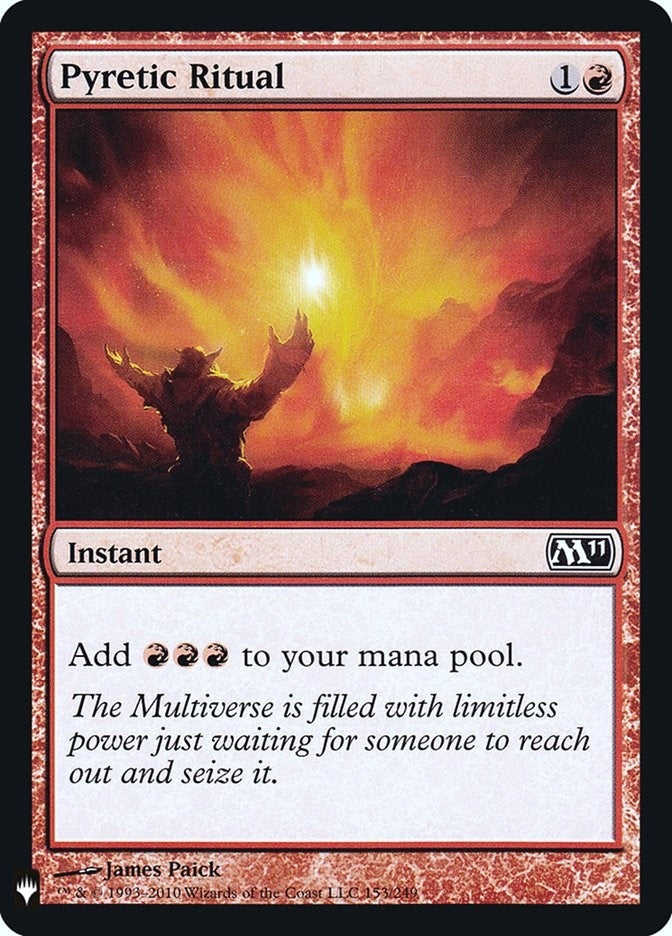 Image for Pyretic Ritual (153) [The List Reprints] - Magic: The Gathering