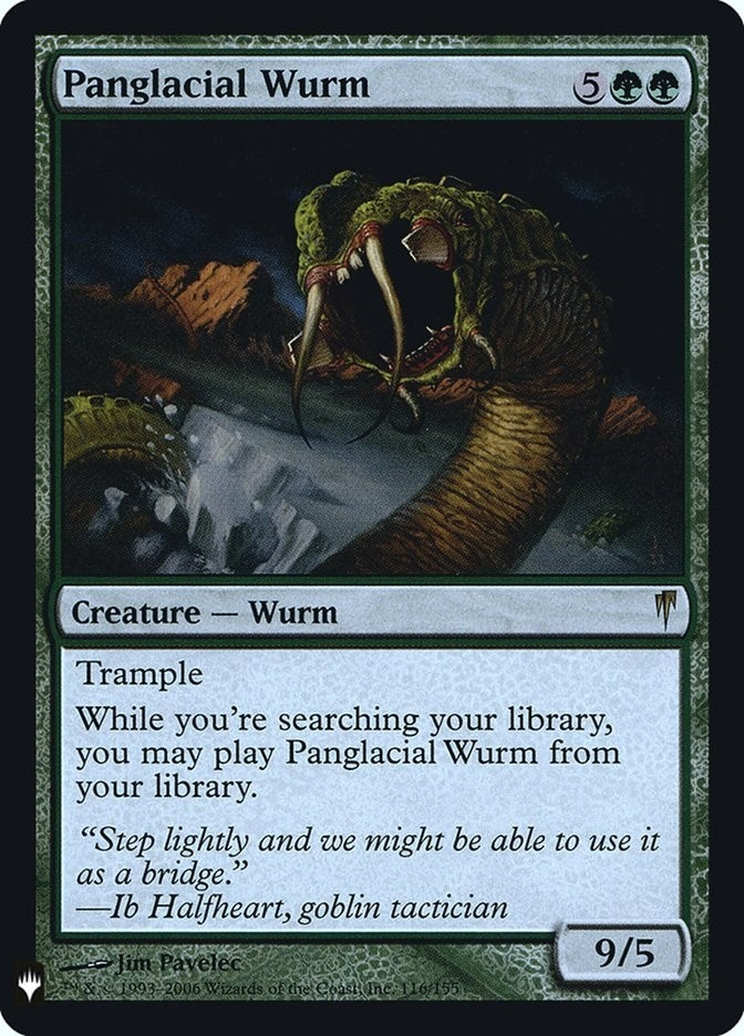 Image for Panglacial Wurm (116) [The List Reprints] - Magic: The Gathering
