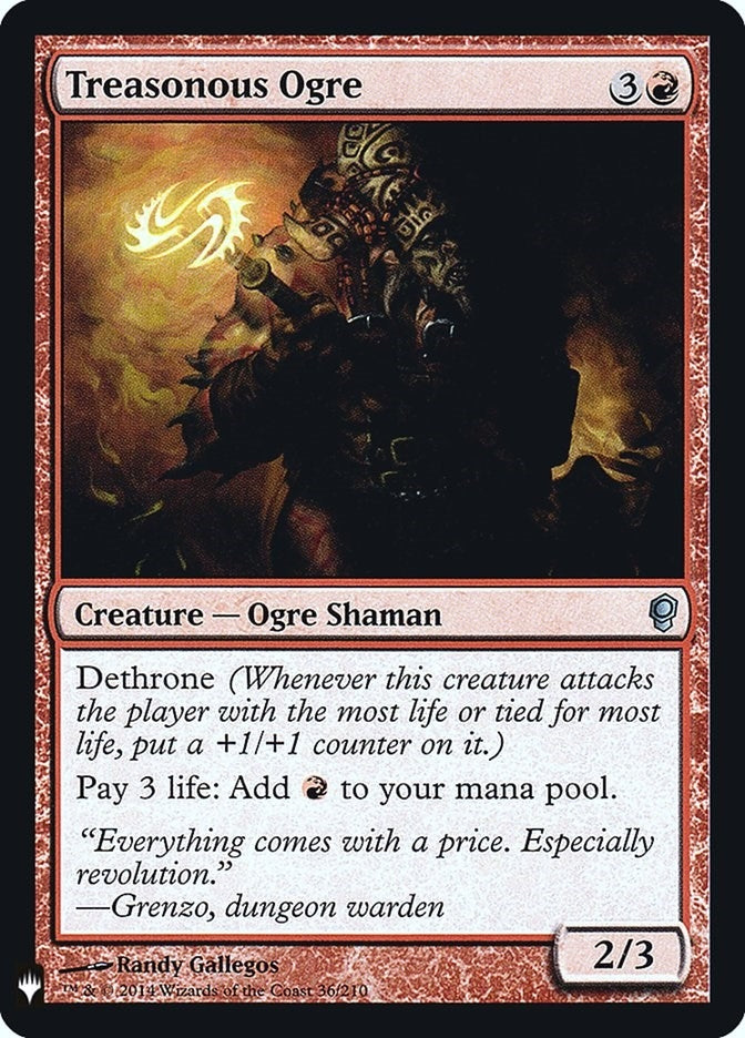 Image for Treasonous Ogre (36) [The List Reprints] - Magic: The Gathering