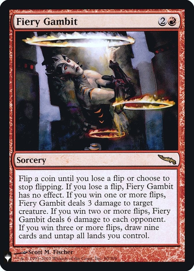 Image for Fiery Gambit (90) [The List Reprints] - Magic: The Gathering