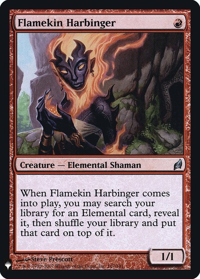 Image for Flamekin Harbinger (167) [The List Reprints] - Magic: The Gathering