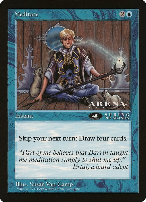 Image for Meditate (4th Place) (Arena League) [Oversize Cards] - Magic: The Gathering