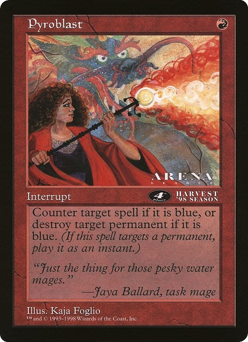 Image for Pyroblast (4th Place) (Arena League) [Oversize Cards] - Magic: The Gathering