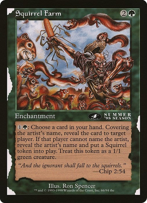 Image for Squirrel Farm (4th Place) (Arena League) (66) [Oversize Cards] - Magic: The Gathering