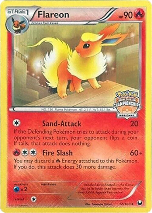 Image for Flareon - 12/108 (Regional Championships) (012/108) [League & Championship Cards] - Pokemon