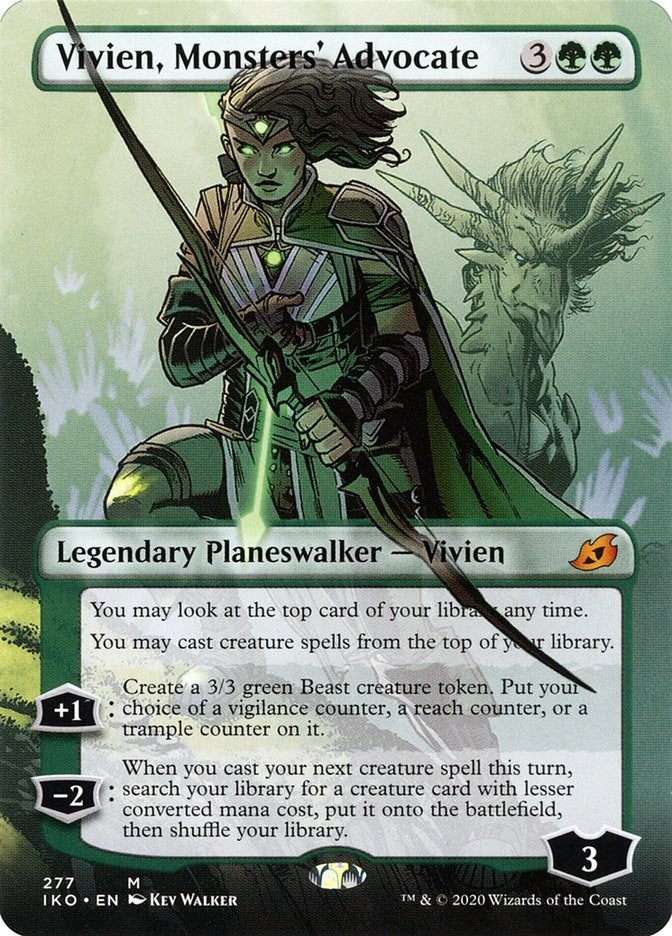 Image for Vivien, Monsters' Advocate (Borderless) (277) [Ikoria: Lair of Behemoths] - Magic: The Gathering