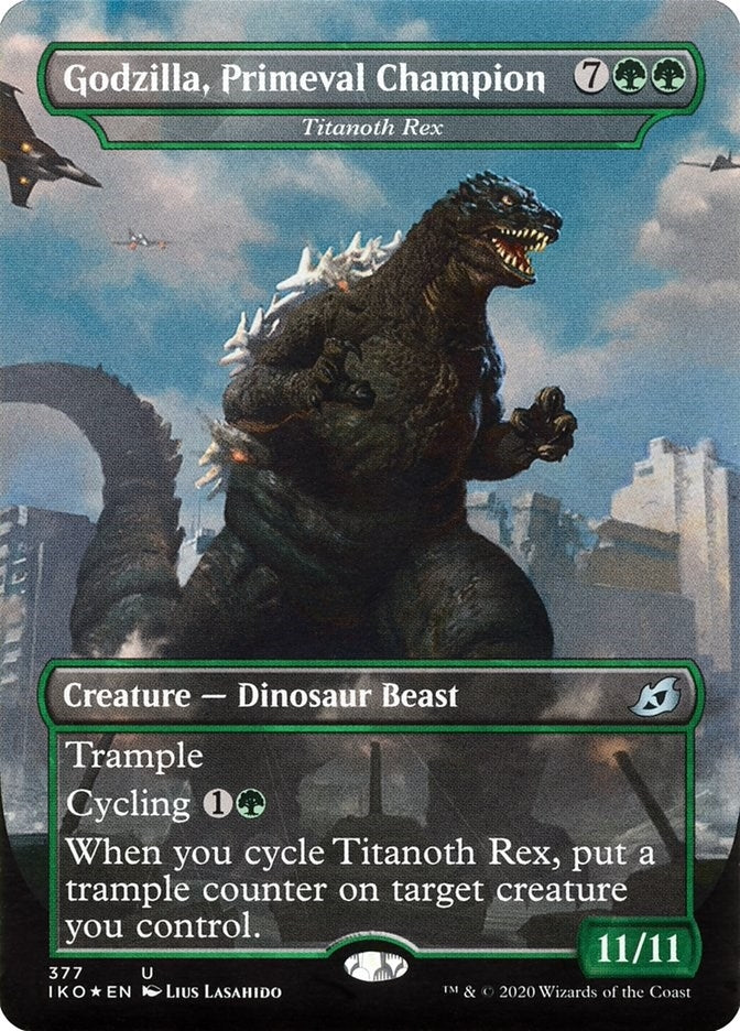 Image for Godzilla, Primeval Champion - Titanoth Rex (377) [Ikoria: Lair of Behemoths] - Magic: The Gathering