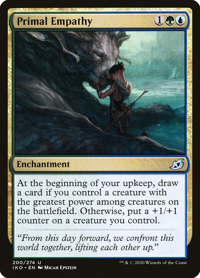 Image for Primal Empathy (200) [Ikoria: Lair of Behemoths] - Magic: The Gathering