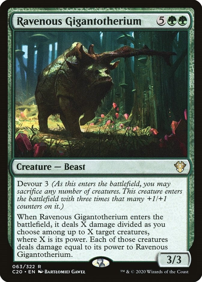 Image for Ravenous Gigantotherium (63) [Commander 2020] - Magic: The Gathering