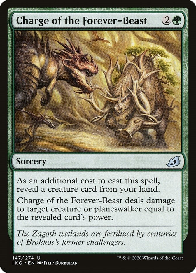 Image for Charge of the Forever-Beast (147) [Ikoria: Lair of Behemoths] - Magic: The Gathering